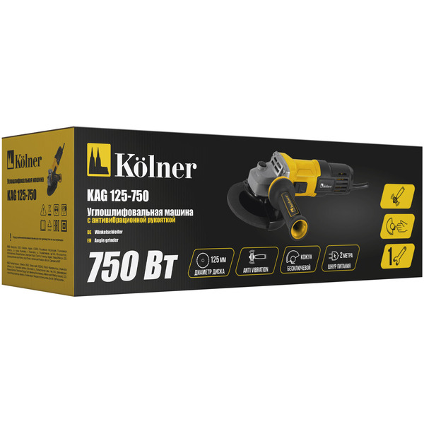 Угловая шлифмашина Kolner KAG 125-750