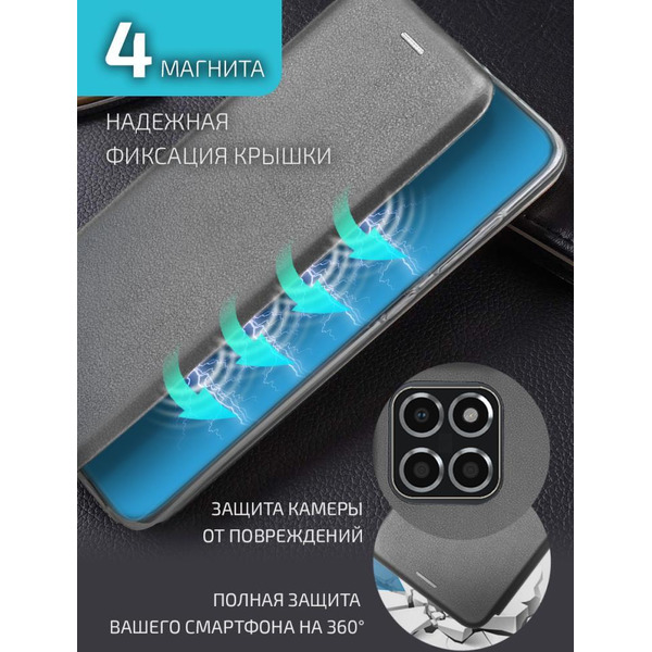 Чехол книга AKAMI Prime для Honor X6 Черный (32083)