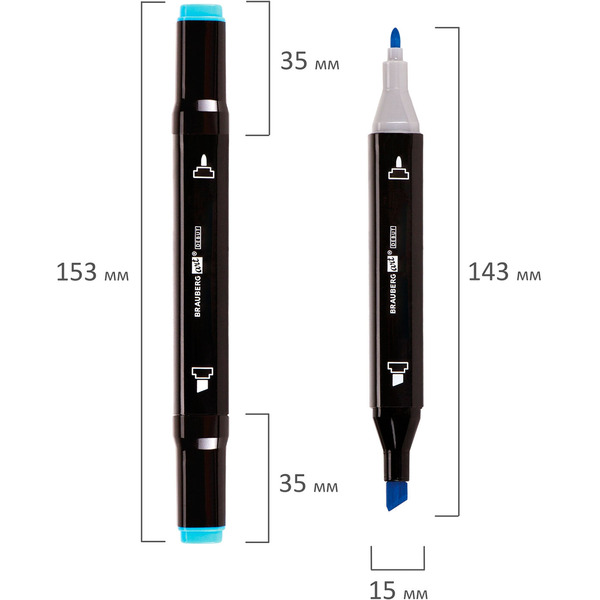 Набор маркеров BRAUBERG Art Debut Black 152134 (120цв)