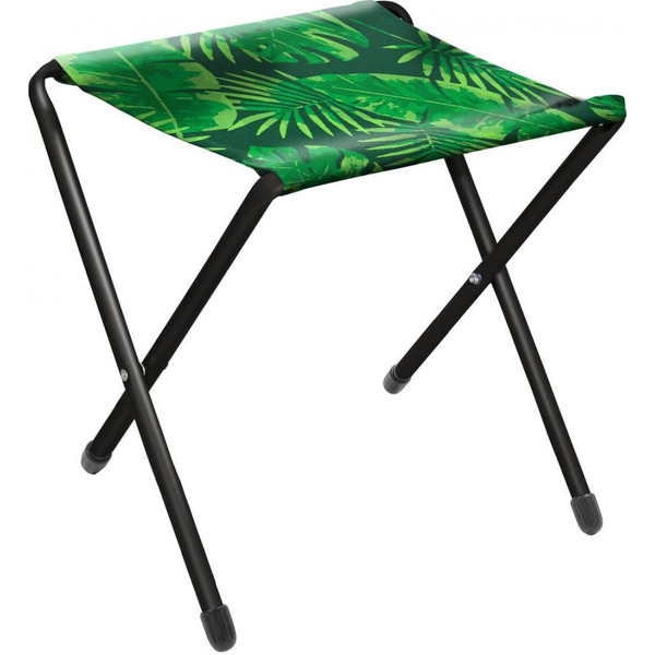 Табурет складной Ника Дачный / ДС (тропические листья на темном)