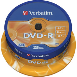 DVD-R диск Verbatim 4.7Gb 16x 43522 (25 шт.)