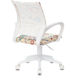 Кресло Бюрократ Burokids 1W (песочный Sticks 02/пластик белый)