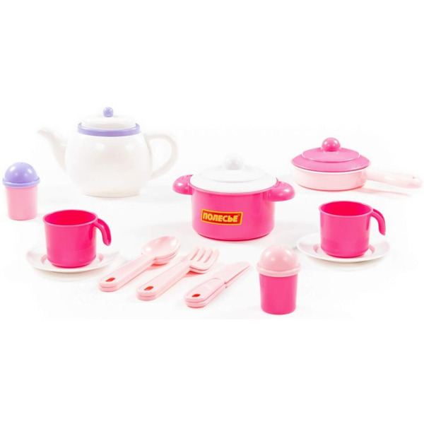 Набор игрушечной посуды Полесье Настенька 58997 (на 2 персоны, в сеточке)