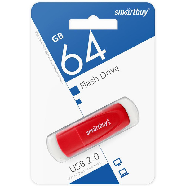 USB Flash Smart Buy Scout Red 64GB (SB064GB2SCR)
