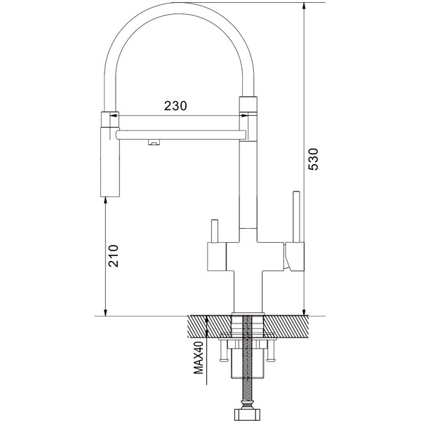 Смеситель Shevanik S178H (черный)