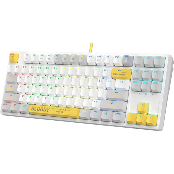 Клавиатура A4Tech Bloody S87 Energy White (Bloody BLMS Red Plus)