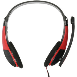 Наушники Oklick HS-M150 (черный/красный)