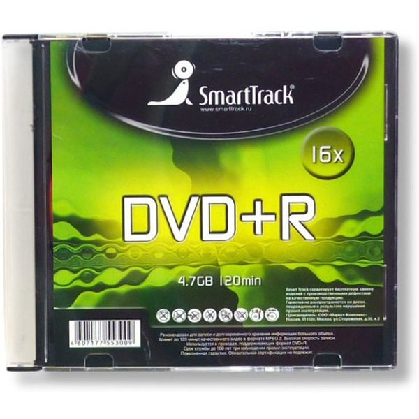 Диск SMARTTRACK DVD+R 4.7GB 16x SL-5