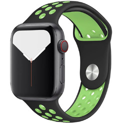 Ремешок Bingo Sport для Apple Watch 42/44/45mm (S) черный/зеленый
