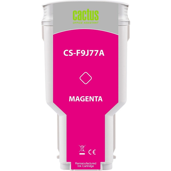 Картридж струйный Cactus CS-F9J77A 727 XXL пурпурный (300мл) для HP DJ T920/T930/T1500/T1530/T2500/T2530
