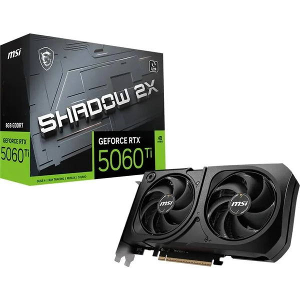 Видеокарта MSI GeForce RTX 5060 Ti 8G Shadow 2X OC Plus