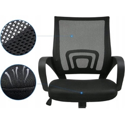 Кресло офисное Situp MIX 696 BLACK chrome ( сетка Black/ Black)