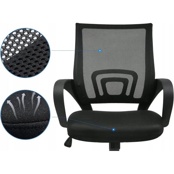 Кресло офисное Situp MIX 696 BLACK chrome ( сетка Black/ Black)
