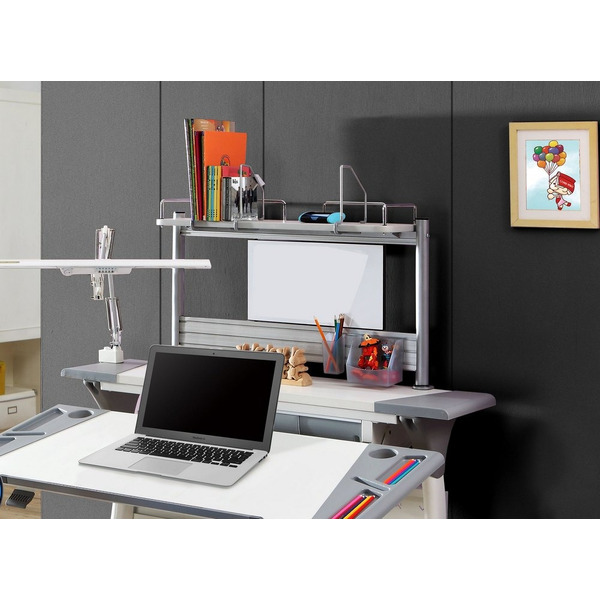 Задняя полка к столу Comf-Pro MINI SMART (Белая доска, Белый дуб) A/SMART-S-S-T