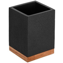 Стакан для зубной щетки и пасты Perfecto Linea Wood Bliss 35-720102 (черный)