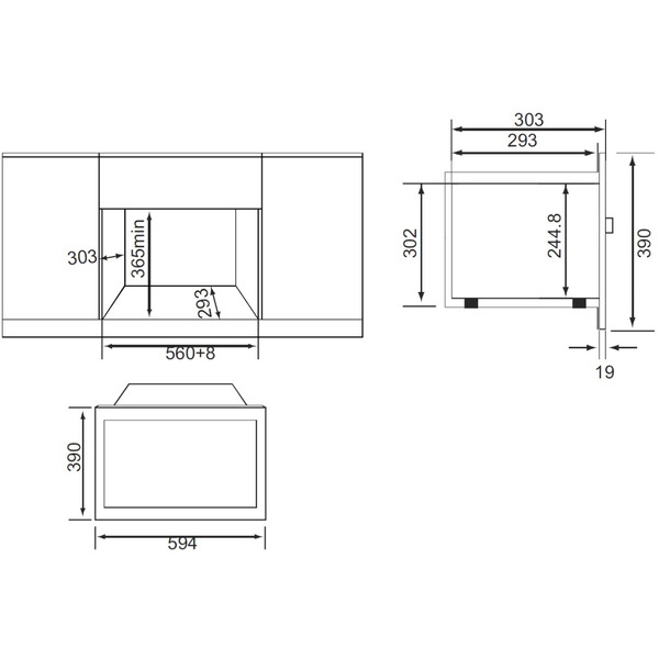 Встраиваемая микроволновая печь Weissgauff HMT-202