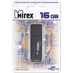 USB Flash Mirex Color Blade Line 16GB 13600-FMULBK16 (черный)