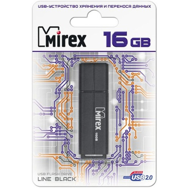 USB Flash Mirex Color Blade Line 16GB 13600-FMULBK16 (черный)