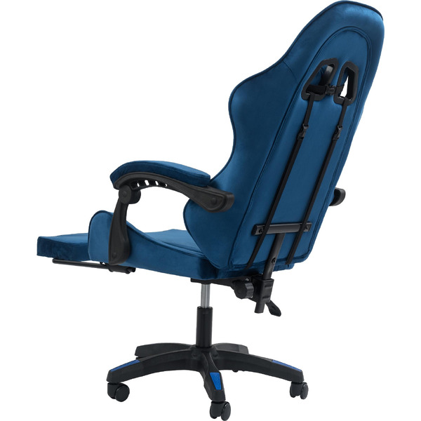 Вибромассажное кресло Calviano 1584 (велюр, синий)