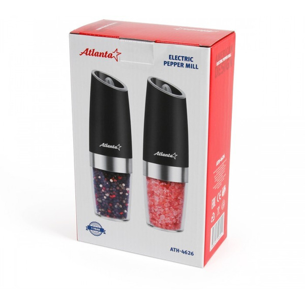Мельница электрическая гравитационная Atlanta ATH-4626 (black)