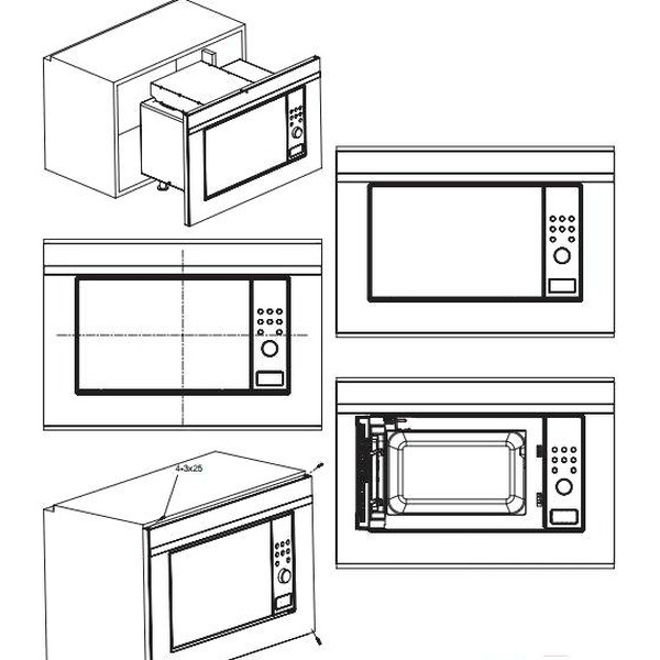 Встраиваемая микроволновая печь HANSA AMG20BFH