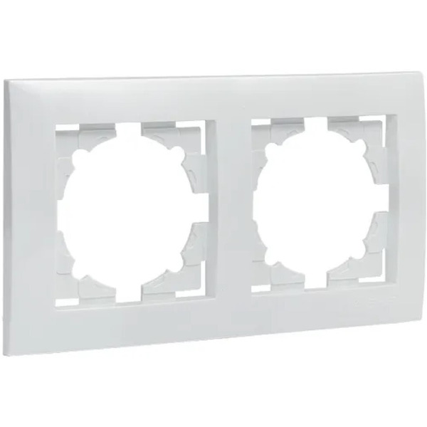 Рамка EKF Валенсия 2-местная (белый)