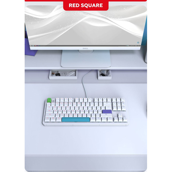 Клавиатура Red Square Alumix TKL Simple RSQ-20050 (белый, g3ms Amber)