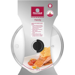 Крышка стеклянная плоская 26 см Rondell Handy RDA-1687