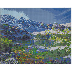 Картина стразами (алмазная мозаика) ОСТРОВ СОКРОВИЩ «Горное озеро» 662429