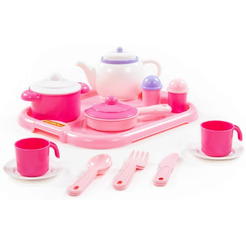 Набор игрушечной посуды Полесье Настенька 59000 (на 2 персоны, в сеточке)
