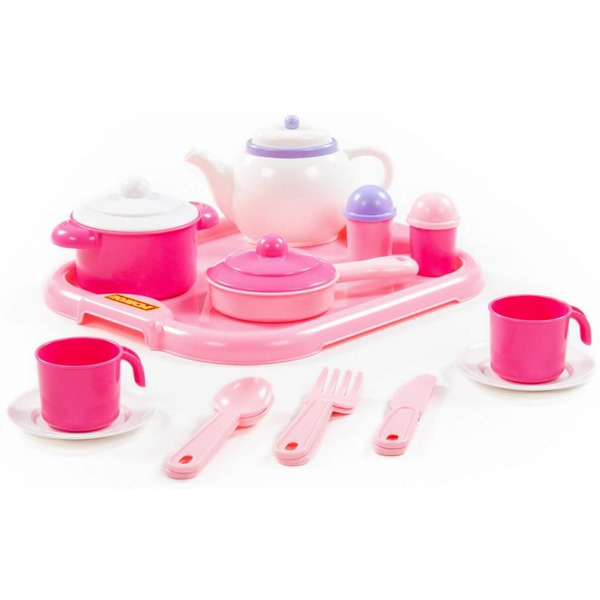 Набор игрушечной посуды Полесье Настенька 59000 (на 2 персоны, в сеточке)