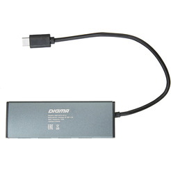 Разветвитель Digma HUB-4U3.0-UC-G