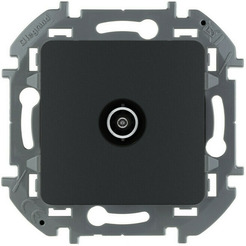 Inspiria - Розетка TV проходная 14дБ (антрацит) 673863-001-00