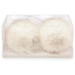 M87-24 Набор новогодних шаров 2шт белый Ausini