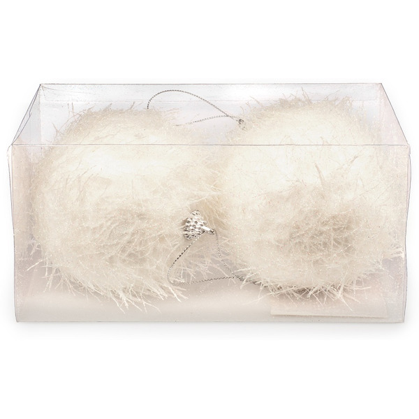 M87-24 Набор новогодних шаров 2шт белый Ausini