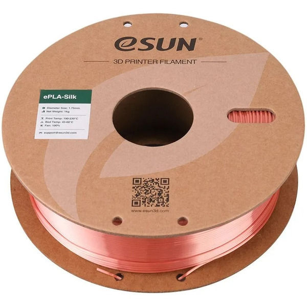 Пластиковая нить ESUN ePLA-Silk 1,75 мм 1 кг (розовое золото)