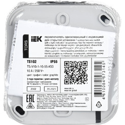 Переключатель IEK Tors TS-V10-1-10-55-K53