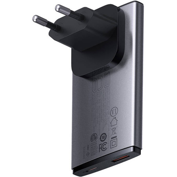 Сетевое зарядное Baseus GaN5 Pro Ultra-Slim Fast Charger C+U 65W CCGP150113