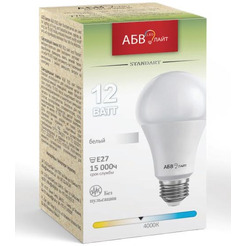 Лампа светодиодная АБВ LED лайт Standart A60 12W E27 3000К