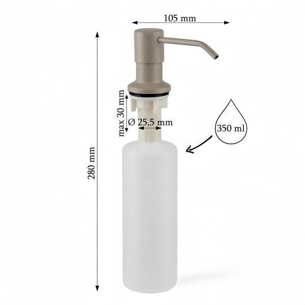 Дозатор для жидкого мыла Diadonna Д66-1913SM