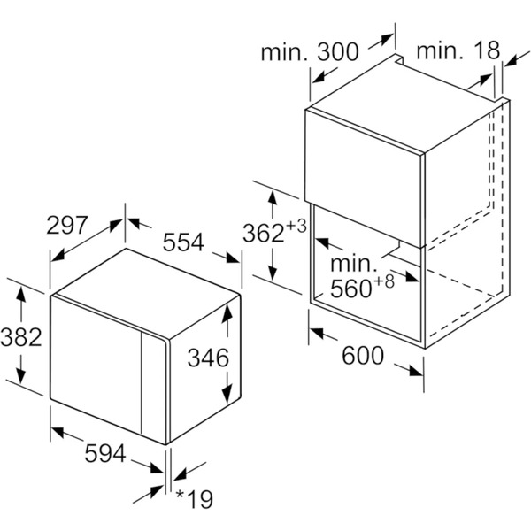 Встраиваемая микроволновая печь BOSCH BFL524MB0