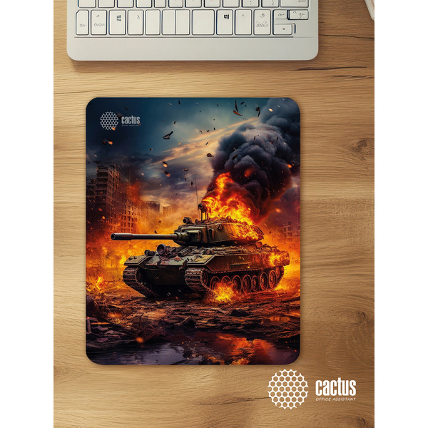 Коврик для мыши CACTUS Burning tank CS-MPC-D04M
