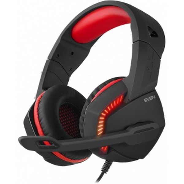 Гарнитура игровая SVEN AP-U989MV (черно/красная)