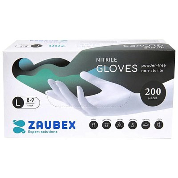 Нитриловые перчатки Zaubex 9122532 (L, 200 шт)