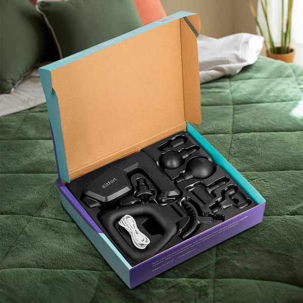 Перкуссионный массажер 2 в 1 Kitfort КТ-2976