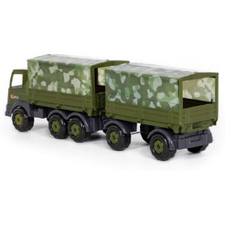 Автомобиль бортовой тентовый военный с прицепом  Полесье 49155 Престиж