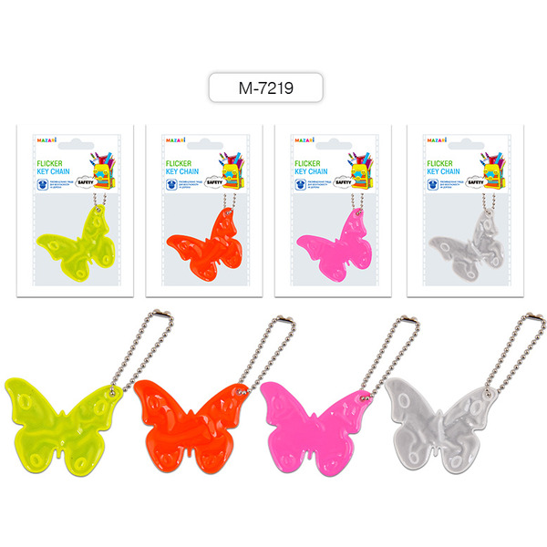 Брелок светоотражающий Mazari M-7219 БАБОЧКА, фигурный