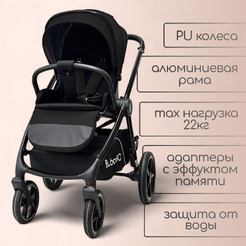Универсальная коляска Bubago Niveta BG 192-1 (3 в 1, черный)