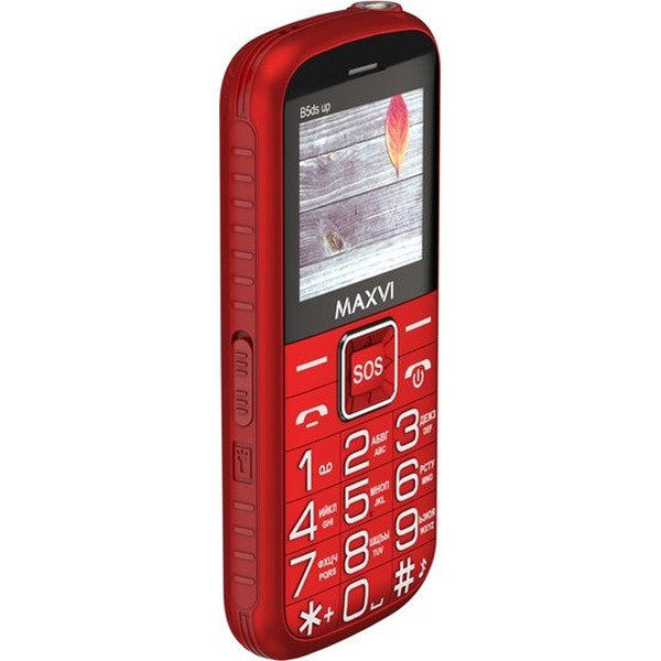 Кнопочный телефон Maxvi B5ds up (красный)
