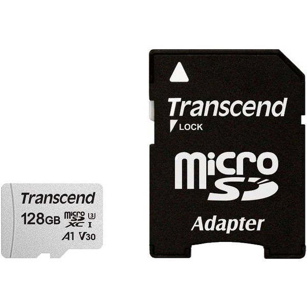 Карта памяти Transcend microSDXC 300S 128GB + адаптер (TS128GUSD300S-A)